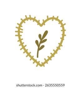 Heart Frame with Branch and Rustic Touch