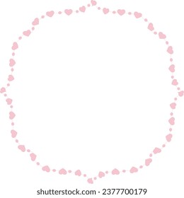 Heart Frame cute pink pastel decoration love pattern classic romantic horizontal vintage frames flower floral border art Elements design border decoration element decor