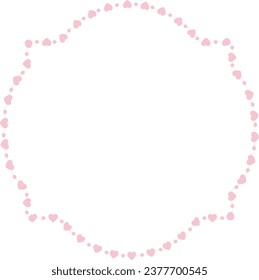 Heart Frame cute pink pastel decoration love pattern classic romantic horizontal vintage frames flower floral border art Elements design border decoration element decor