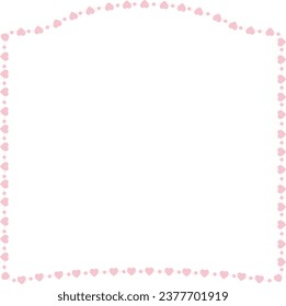Heart Frame cute pink pastel decoration love pattern classic romantic horizontal vintage frames flower floral border art Elements design border decoration element decor