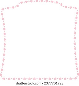 Heart Frame cute pink pastel decoration love pattern classic romantic horizontal vintage frames flower floral border art Elements design border decoration element decor