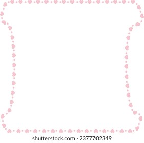 Heart Frame cute pink pastel decoration love pattern classic romantic horizontal vintage frames flower floral border art Elements design border decoration element decor