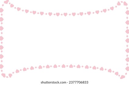 Heart Frame cute pink pastel decoration love pattern classic romantic horizontal vintage frames flower floral border art Elements design border decoration element decor