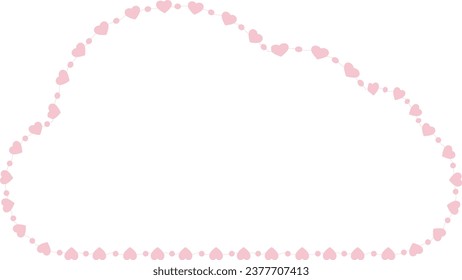 Heart Frame cute pink pastel decoration love pattern classic romantic horizontal vintage frames flower floral border art Elements design border decoration element decor