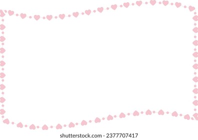 Heart Frame cute pink pastel decoration love pattern classic romantic horizontal vintage frames flower floral border art Elements design border decoration element decor