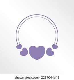 heart frame decoration with empty space for text or photo, for greeting Card, wedding invitation, social media. border vector template