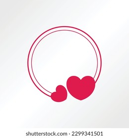 decoración de marco cardíaco con espacio vacío para texto o foto, para tarjeta de saludo, invitación a boda, medios sociales. plantilla de vector de borde