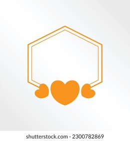 heart frame decoration with empty space for text or photo, for greeting Card, wedding invitation, social media. border vector template