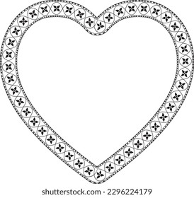 Heart Frame Flower heart frame vector border floral wedding royal filigree ornate art decoration black illustration design classic romantic background for anniversary valentine birthday christmas