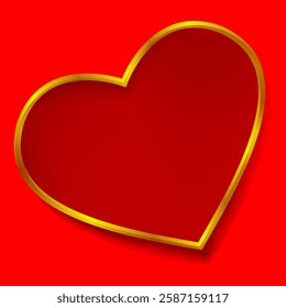 heart frame golden for valentine's day luxury background, gold heart frame, beautiful heart frame for greeting card