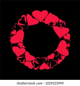 heart frame, greeting card,vector illustration