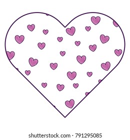 heart frame with hearts pattern background
