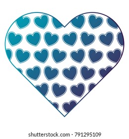 heart frame with hearts pattern background