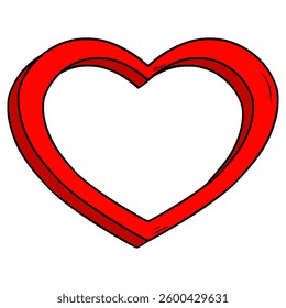 heart frame illustration hand drawn isolated vector