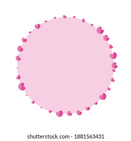 Heart Frame Isolated On White Background. Valentines Day And Wedding. Decoration. Vector