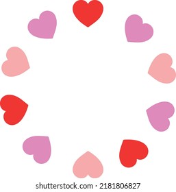 Heart Frame Monogram Circle Shape