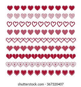 heart frame ornament, pattern brush