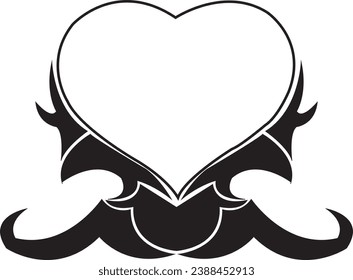 heart frame for photos, drawings, calligraphy, vectors
