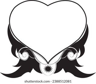 heart frame for photos, drawings, calligraphy, vectors
