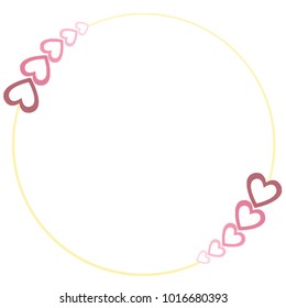 Heart frame pink