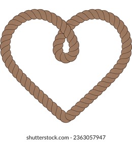 heart frame rope. vector illustration