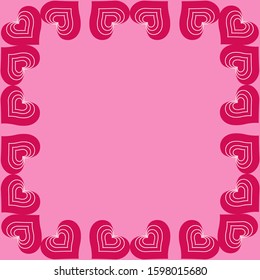 Heart Frame with space for Text. Design for Valentine's Day or Weddings and Mother's Day. 