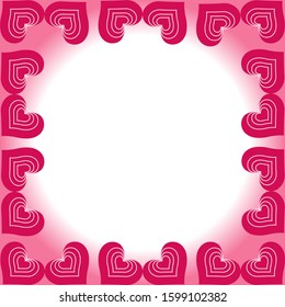 Heart Frame with space for Text. Design for Valentine's Day or Weddings and Mother's Day. 