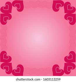 Heart Frame with space for Text. Design for Valentine's Day or Weddings and Mother's Day. 