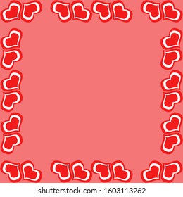 Heart Frame with space for Text. Design for Valentine's Day or Weddings and Mother's Day. 