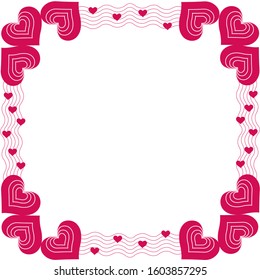 Heart Frame with space for Text. Design for Valentine's Day or Weddings and Mother's Day. 