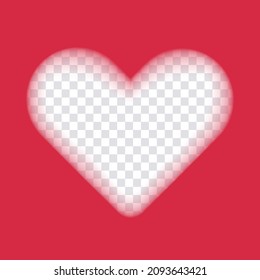 Heart Frame Square Cute Style For Valentines Day, Wedding, Love Story On Transparent Background. Vector Illustration 10 Eps