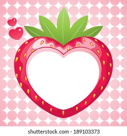 Heart frame in strawberry