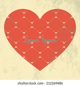 heart frame template greeting vector design