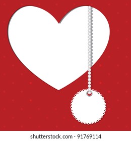 Heart frame. Valentine card. Vector illustration. EPS10.