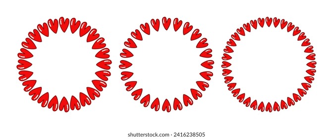 Heart frame, Valentine frame, Valentine Heart frame, Love Romantic Wedding Valentine's Day Decorative frame, vector illustration