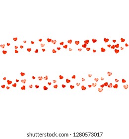 Vector Hearts Red Flat Icons Isolated Stock Vector (Royalty Free ...