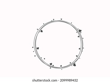 heart frame vector hand drawn design