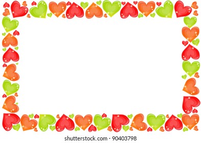 heart frame vector illustration