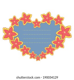 heart frame, Vector illustration on white background