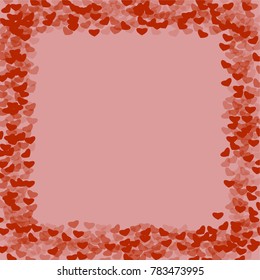 Heart frame which consists of isolated elements. Modern style with ethnic elements in heart frame. Can be used as print, wallpaper, cards, valentine cards, logo, background and etc.