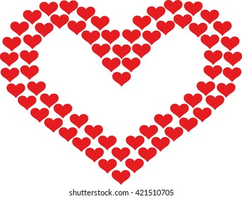 Heart framed with hearts