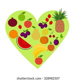 Heart of fruits