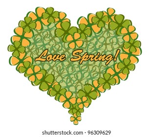 the heart full of cute flowers.