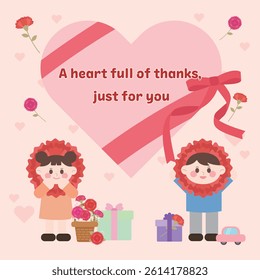 A heart full of thanks, just for you