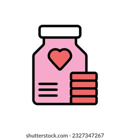 Heart Fund Icon Vector Illustration