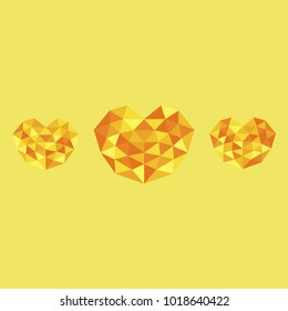 Heart futuristic is colored triangular illustration of vector love background. Stylish and beautiful heart futuristic. Can be used as poster, border, background, wallpaper, card, cover, template