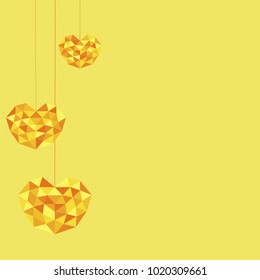 Heart futuristic is colored triangular illustration of vector love background. Stylish and beautiful heart futuristic. Can be used as poster, border, background, wallpaper, card, cover, template