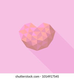 Heart futuristic cover is colored triangular illustration of love vector. Stylish and beautiful heart futuristic cover. Can be used as poster, border, background, card, wallpaper, cover, template
