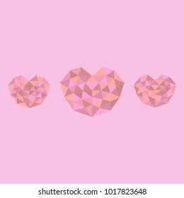 Heart futuristic cover is colored triangular illustration of love vector. Stylish and beautiful heart futuristic cover. Can be used as poster, border, background, card, wallpaper, cover, template