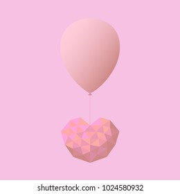 Heart futuristic cover is colored triangular illustration of love vector. Stylish and beautiful heart futuristic cover. Can be used as poster, border, background, card, wallpaper, cover, template